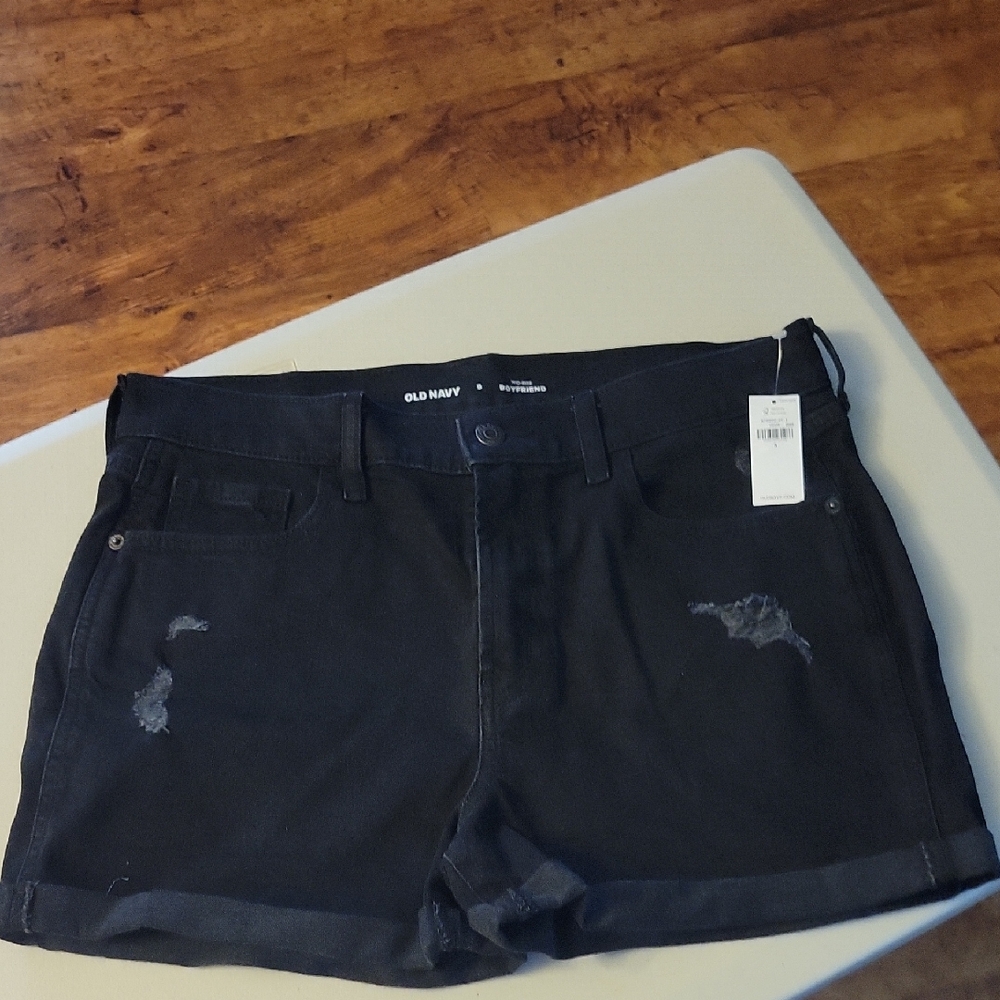 Old Navy Black Jean Shorts Classic Cutoff Style